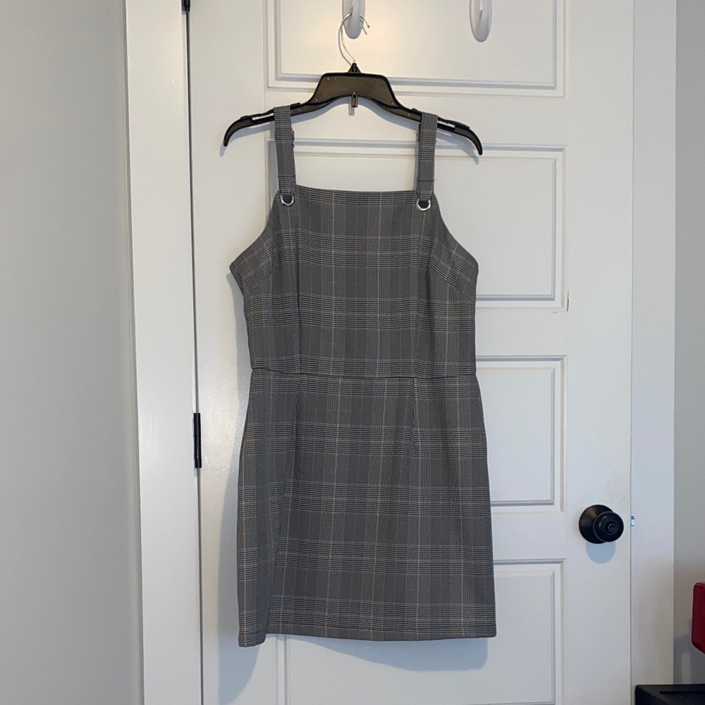 Gray Plaid Women's Dress